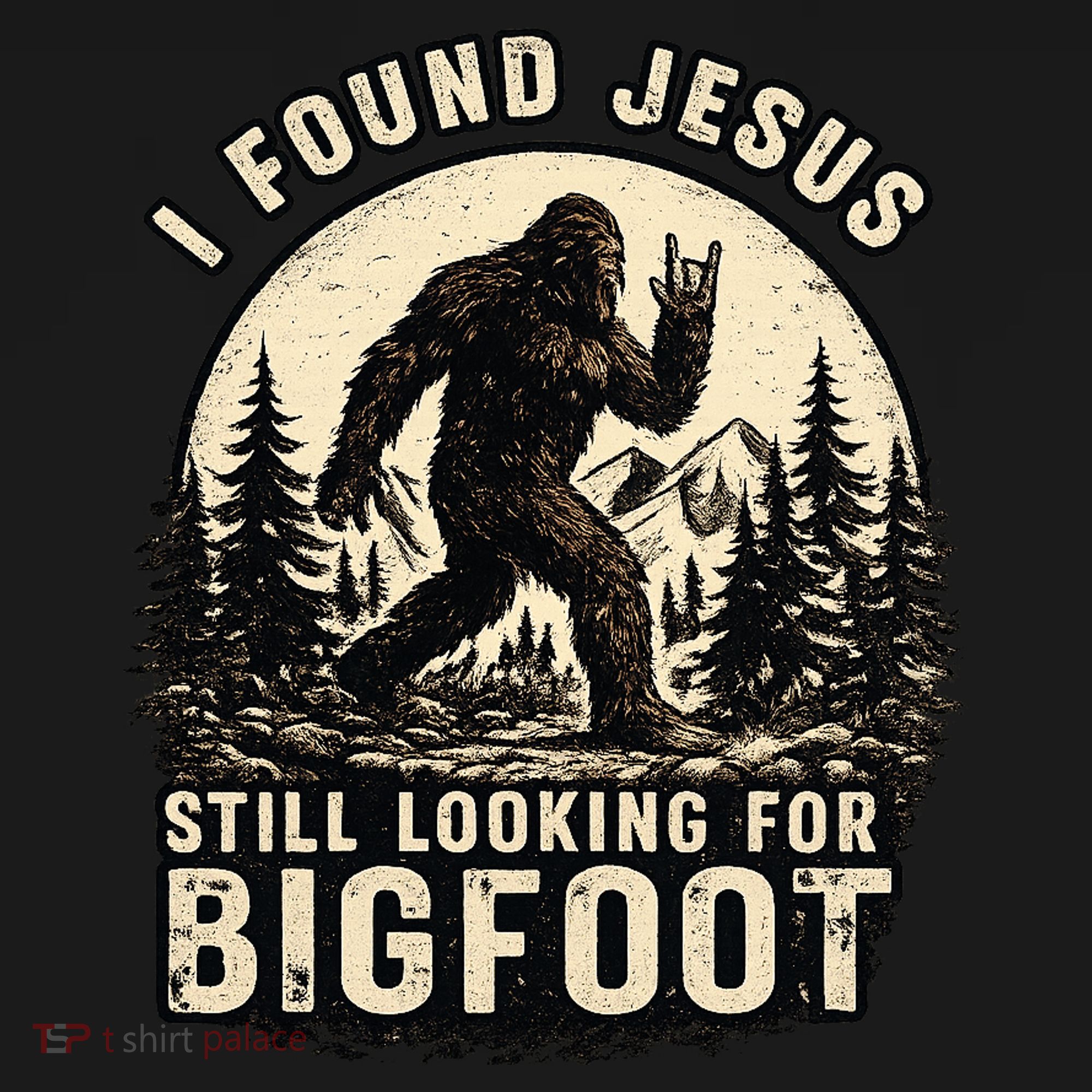 I Found Jesus Still Looking Bigfoot Retro Funny Christian Women's Hoodie
