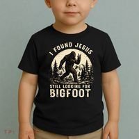 I Found Jesus Still Looking Bigfoot Retro Funny Christian Toddler T-Shirt thumb 2