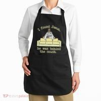 I Found Jesus... He Was Behind The Couch Apron thumb 2
