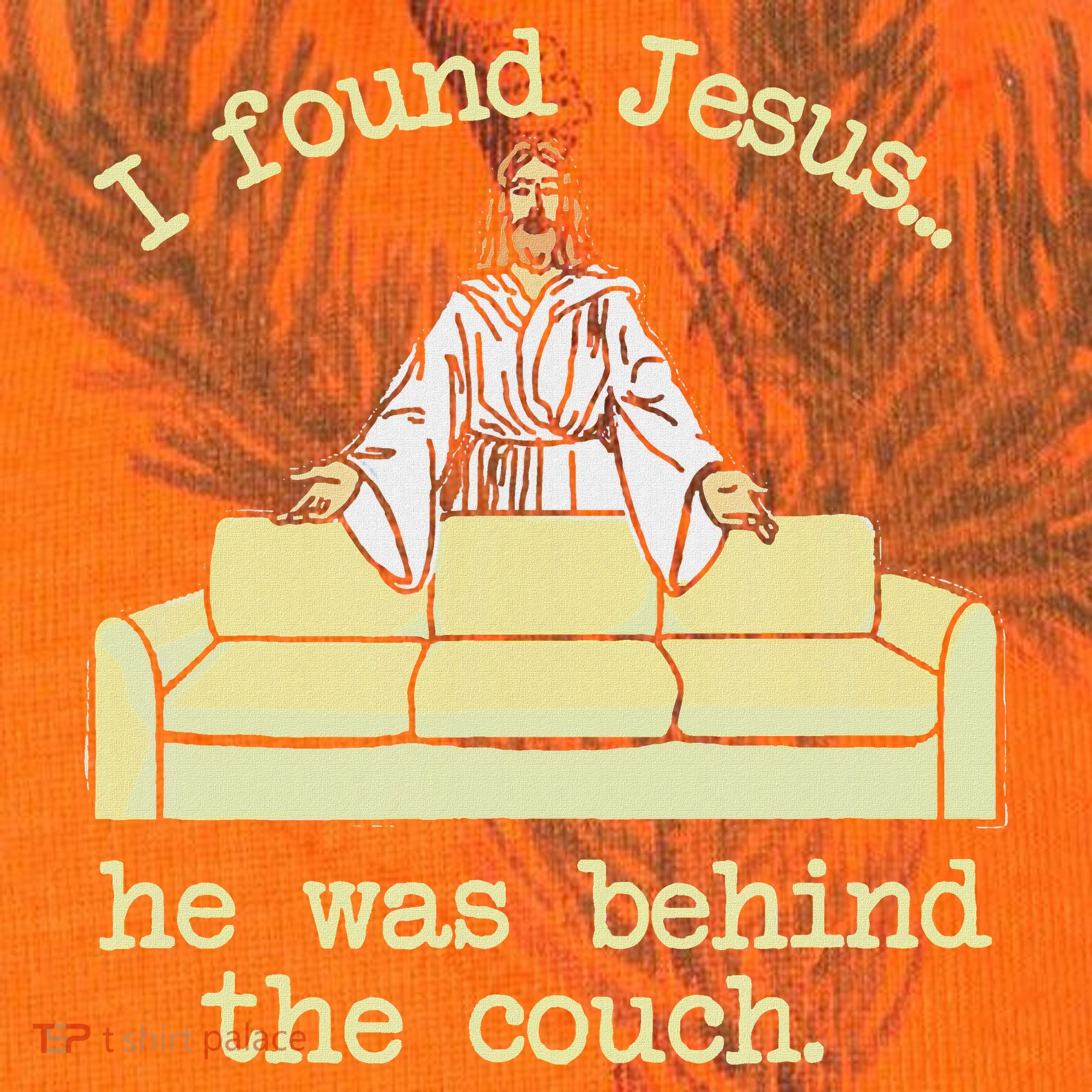 I Found Jesus... He Was Behind The Couch Kati Licensed 12" Camo Cuffed Beanie
