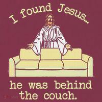 I Found Jesus... He Was Behind The Couch 16oz Travel Tumbler thumb 2