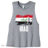 Iraq Flag Jersey Iraqi Soccer Team Iraqi Women's Racerback Cropped Tank thumb 0