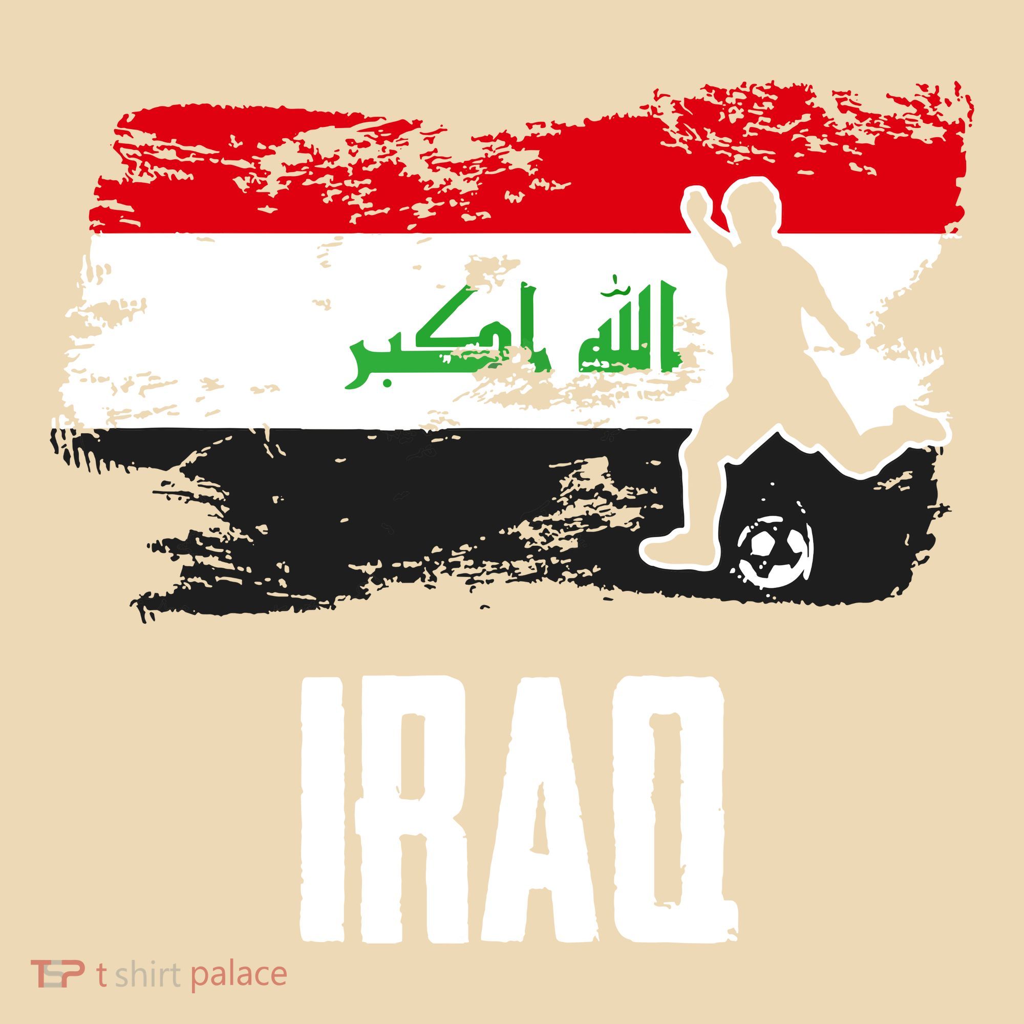 Iraq Flag Jersey Iraqi Soccer Team Iraqi T-Shirt