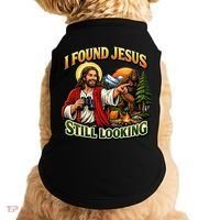 I Found Jesus Still Looking Bigfoot Doggie Tank thumb 0