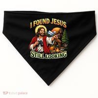 I Found Jesus Still Looking Bigfoot USA-Made Doggie Bandana thumb 0