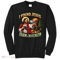 I Found Jesus Still Looking Bigfoot Sweatshirt thumb 0