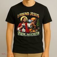 I Found Jesus Still Looking Bigfoot T-Shirt thumb 3
