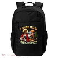 I Found Jesus Still Looking Bigfoot Backpack thumb 0