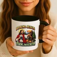 I Found Jesus Still Looking Bigfoot Coffee Mug thumb 3