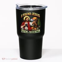 I Found Jesus Still Looking Bigfoot Tumbler thumb 0