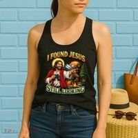 I Found Jesus Still Looking Bigfoot Women's Tank Top thumb 2