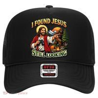 I Found Jesus Still Looking Bigfoot Hat thumb 0