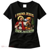 I Found Jesus Still Looking Bigfoot Women's T-Shirt thumb 0