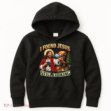 I Found Jesus Still Looking Bigfoot Kids Hoodie
