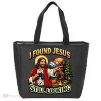 I Found Jesus Still Looking Bigfoot Tote Bag thumb 0