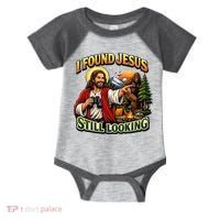 I Found Jesus Still Looking Bigfoot Infant Baby Jersey Bodysuit thumb 0
