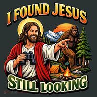 I Found Jesus Still Looking Bigfoot Infant Baby Jersey Bodysuit thumb 2