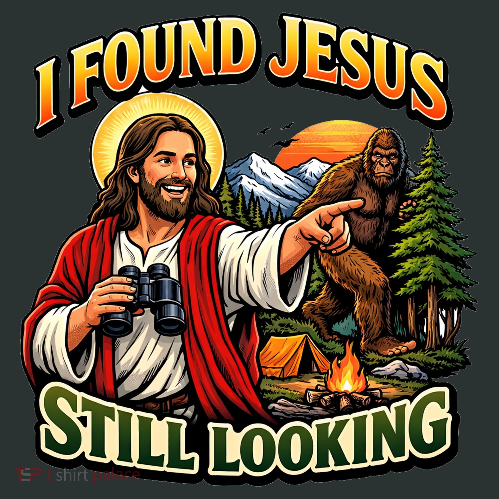 I Found Jesus Still Looking Bigfoot Infant Baby Jersey Bodysuit