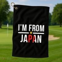 IM From Japan | Japanese Flag Golf Towel thumb 1