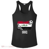 Iraq Flag Jersey Iraqi Soccer Team Iraqi Ladies PosiCharge Competitor Racerback Tank thumb 0