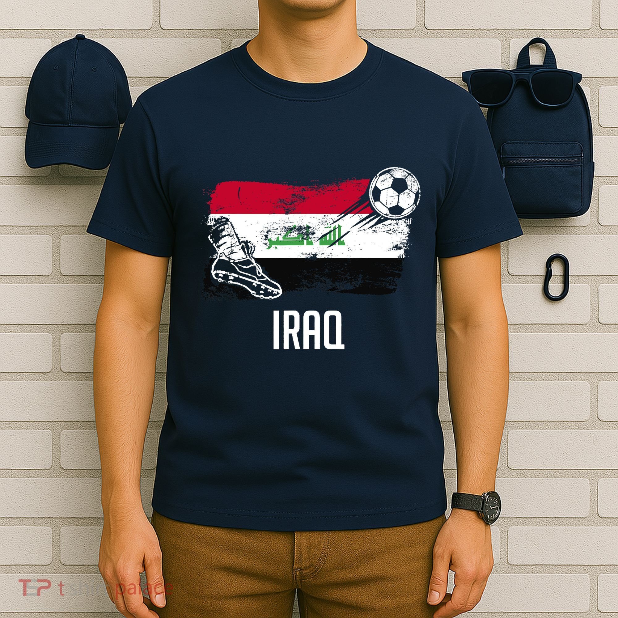 Iraq Flag Jersey Iraqi Soccer Team Iraqi T-Shirt