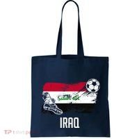 Iraq Flag Jersey Iraqi Soccer Team Iraqi Tote Bag thumb 0
