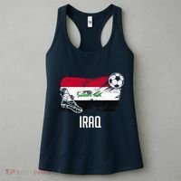 Iraq Flag Jersey Iraqi Soccer Team Iraqi Women's Tank Top thumb 3