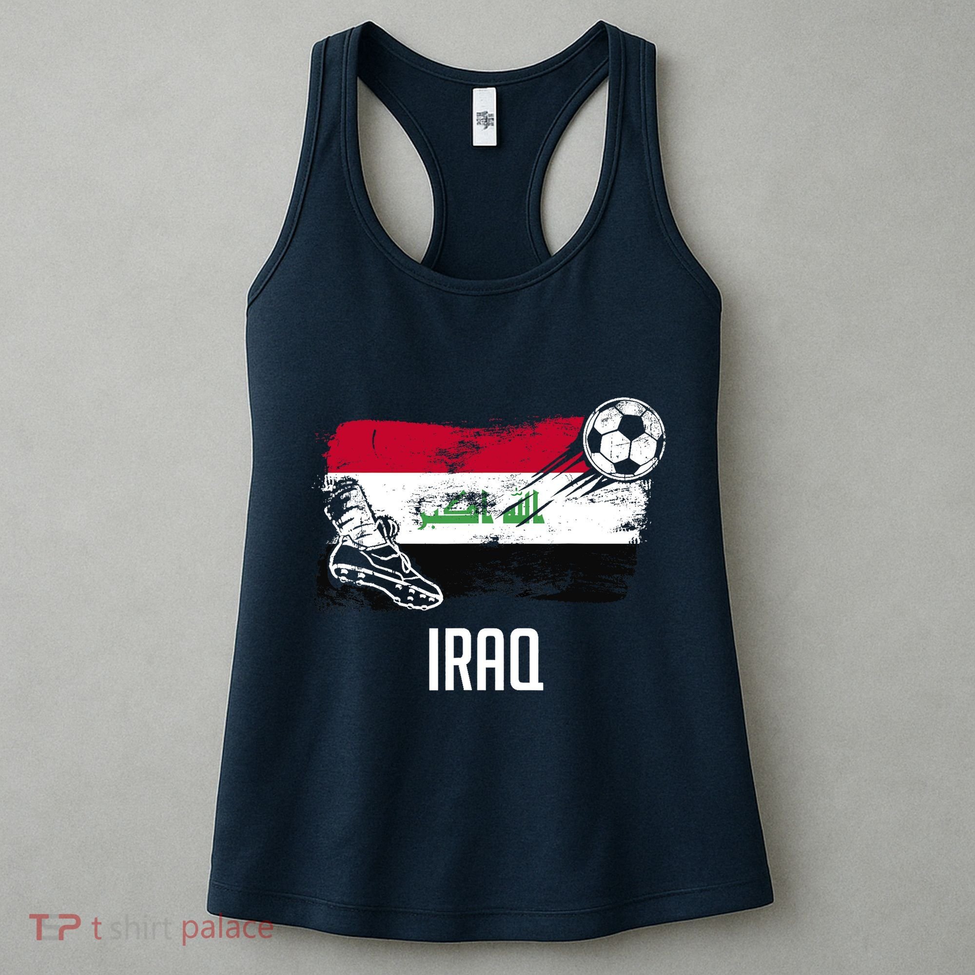 Iraq Flag Jersey Iraqi Soccer Team Iraqi Women's Tank Top