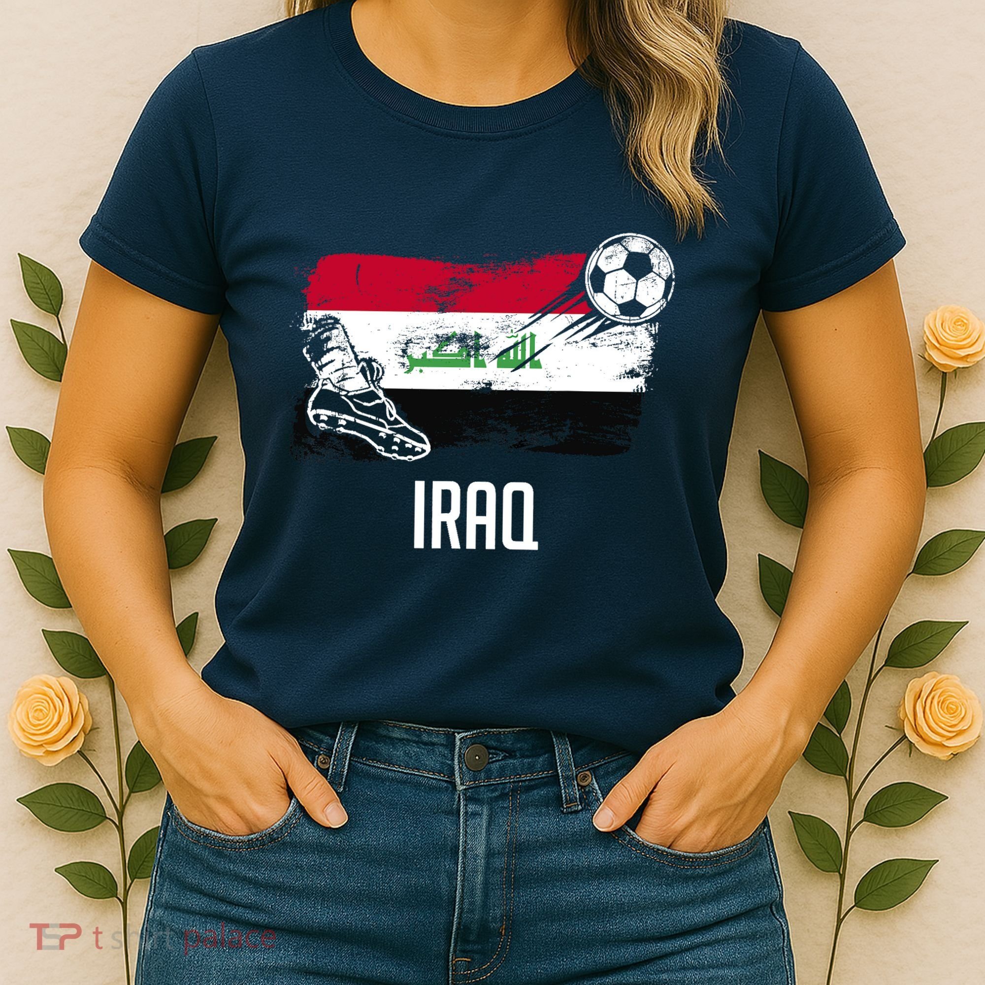 Iraq Flag Jersey Iraqi Soccer Team Iraqi Women's T-Shirt
