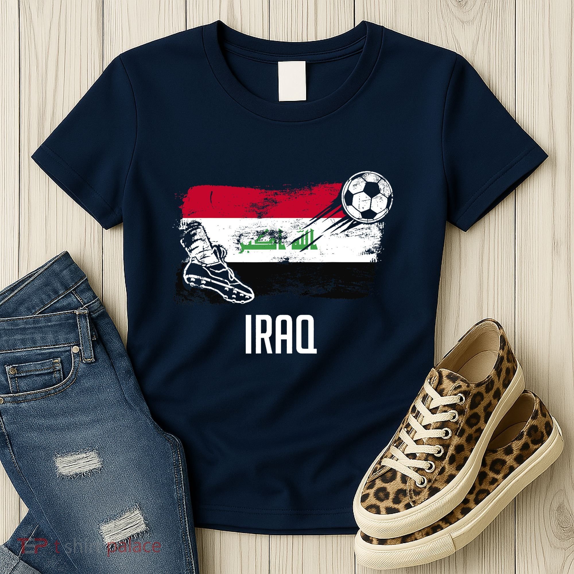 Iraq Flag Jersey Iraqi Soccer Team Iraqi Women's T-Shirt