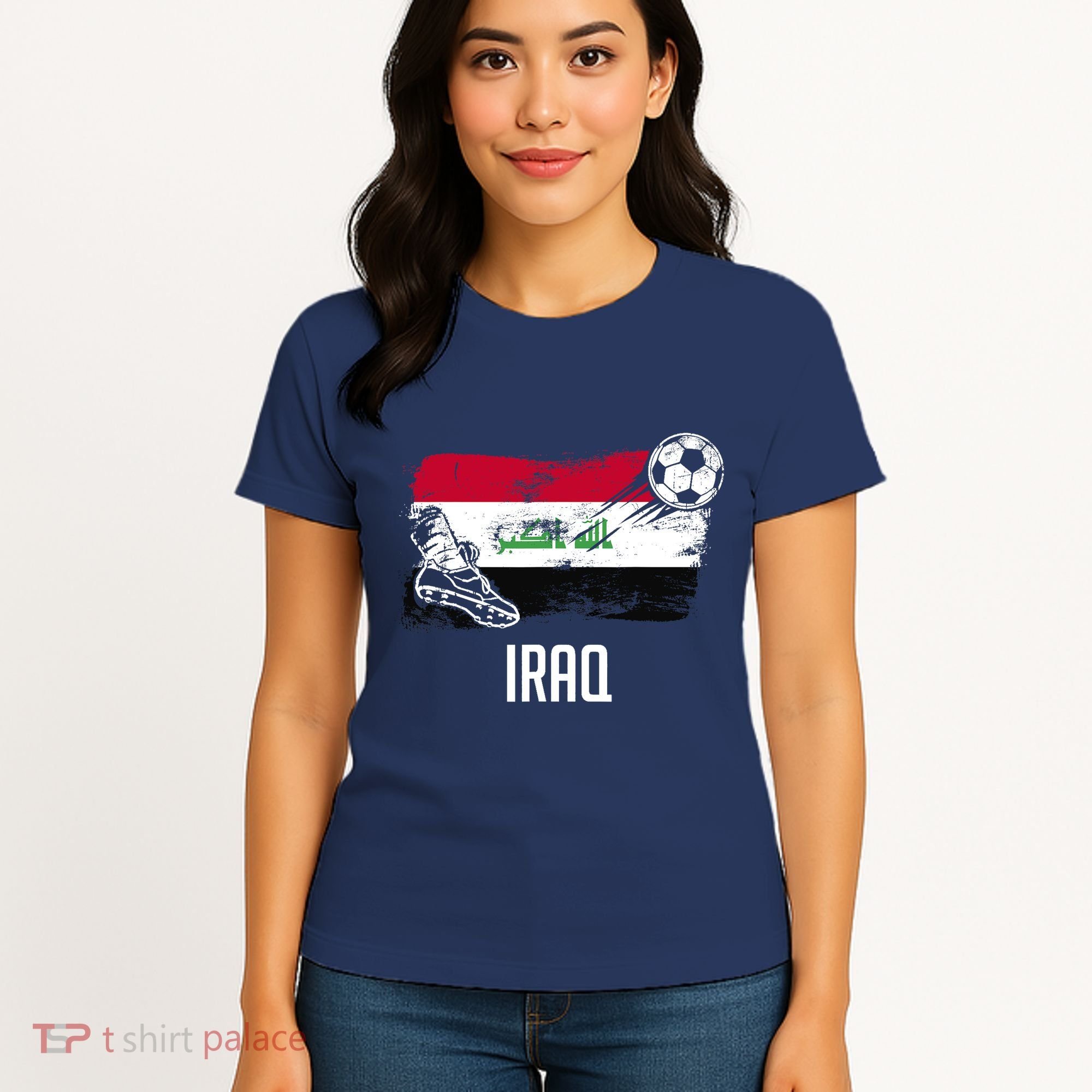 Iraq Flag Jersey Iraqi Soccer Team Iraqi Women's T-Shirt