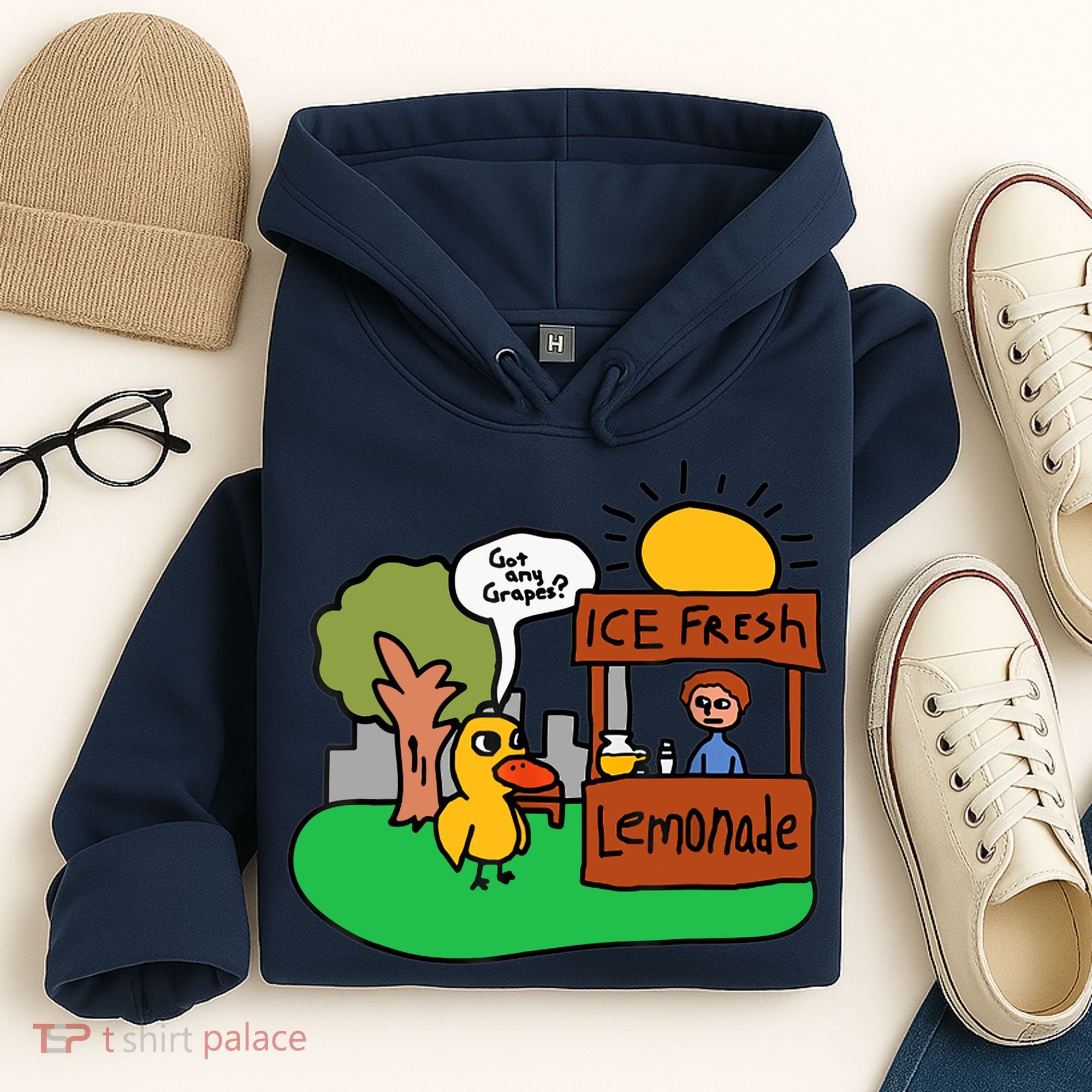 Ice Fresh Lemonade Got Any Grapes Duck Funny Gift Hoodie