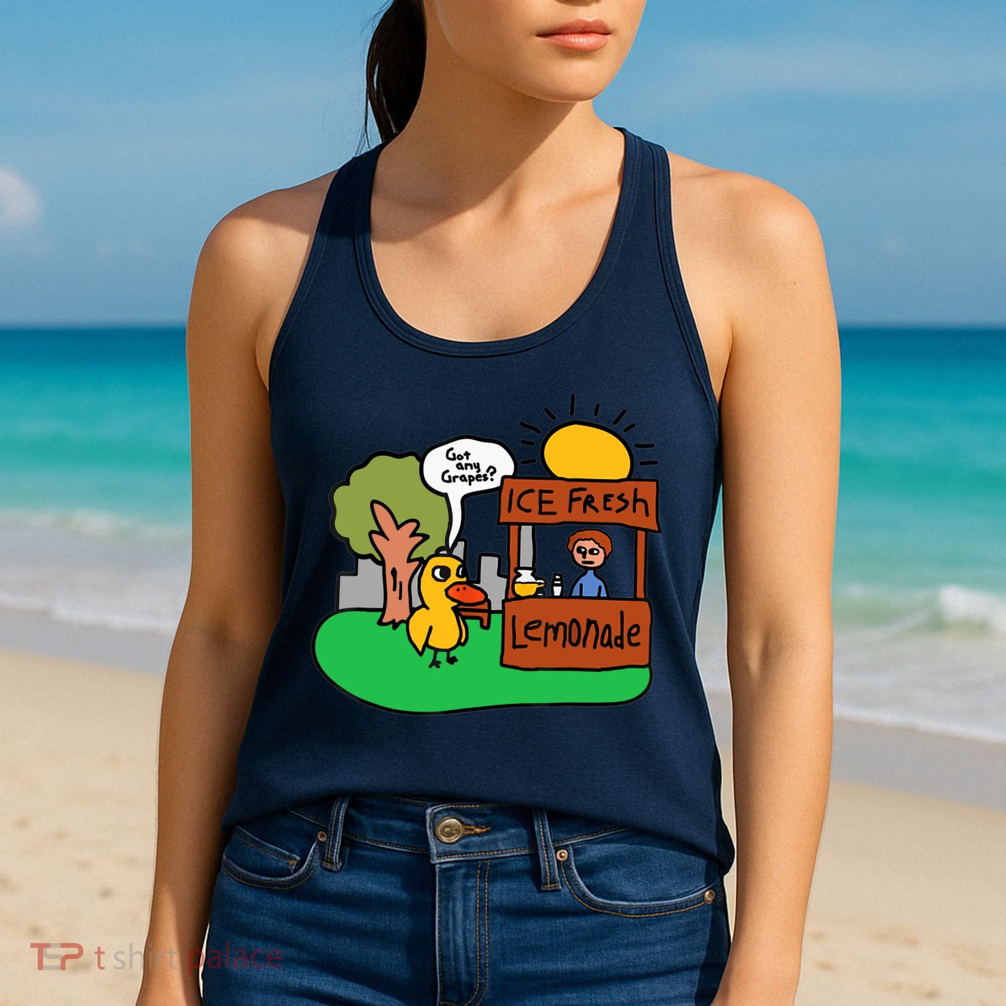 Ice Fresh Lemonade Got Any Grapes Duck Funny Gift Women's Tank Top