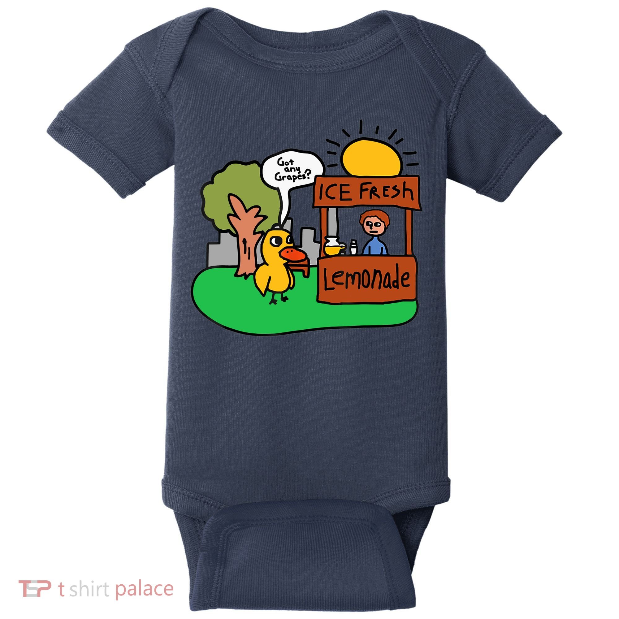 Ice Fresh Lemonade Got Any Grapes Duck Funny Gift Baby Bodysuit
