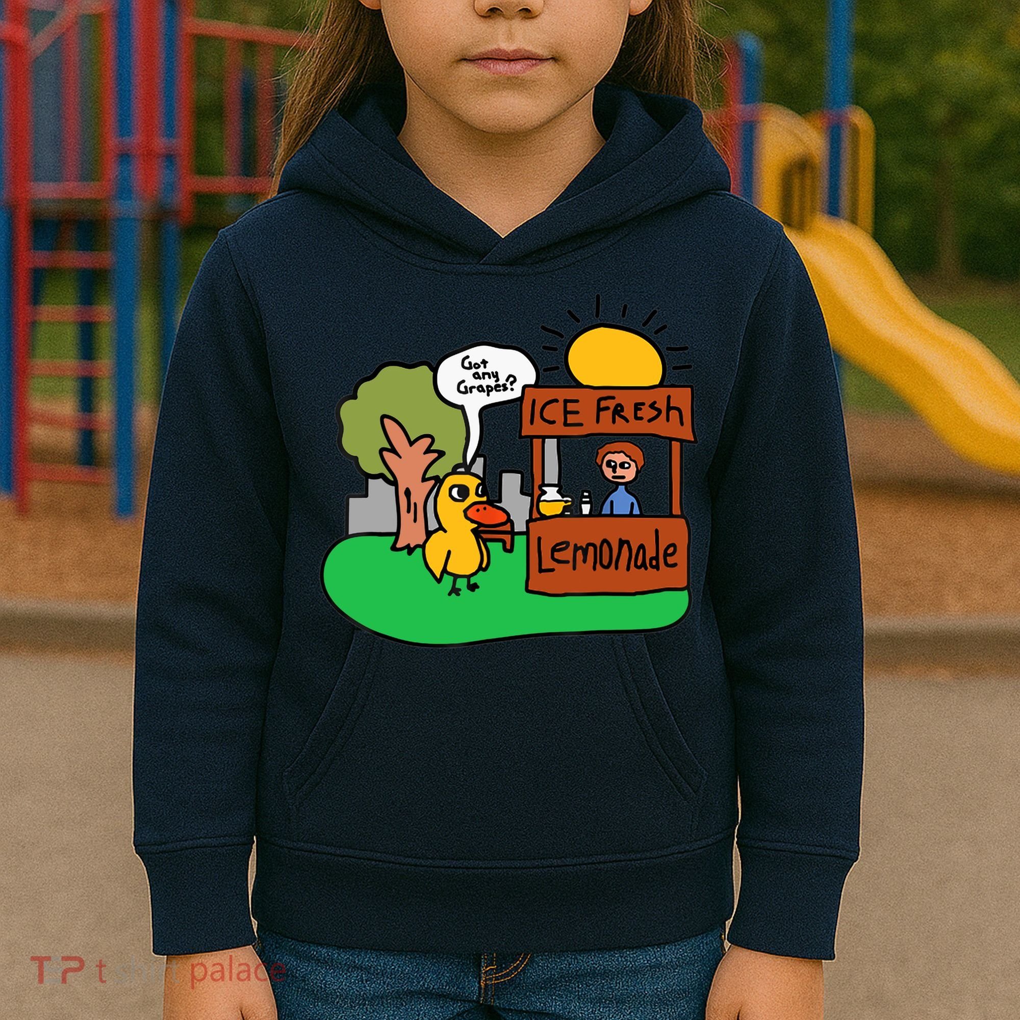Ice Fresh Lemonade Got Any Grapes Duck Funny Gift Kids Hoodie