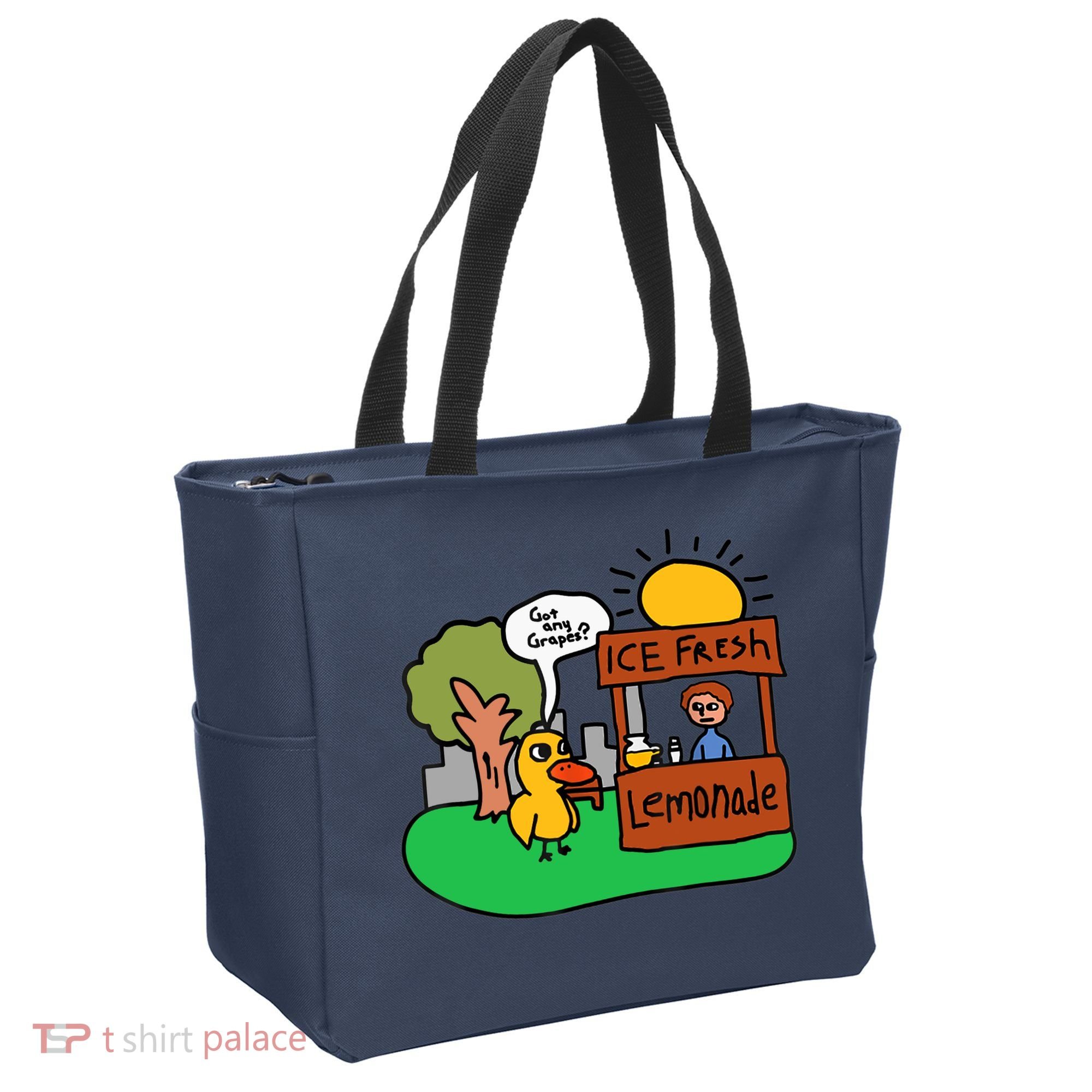 Ice Fresh Lemonade Got Any Grapes Duck Funny Gift Tote Bag