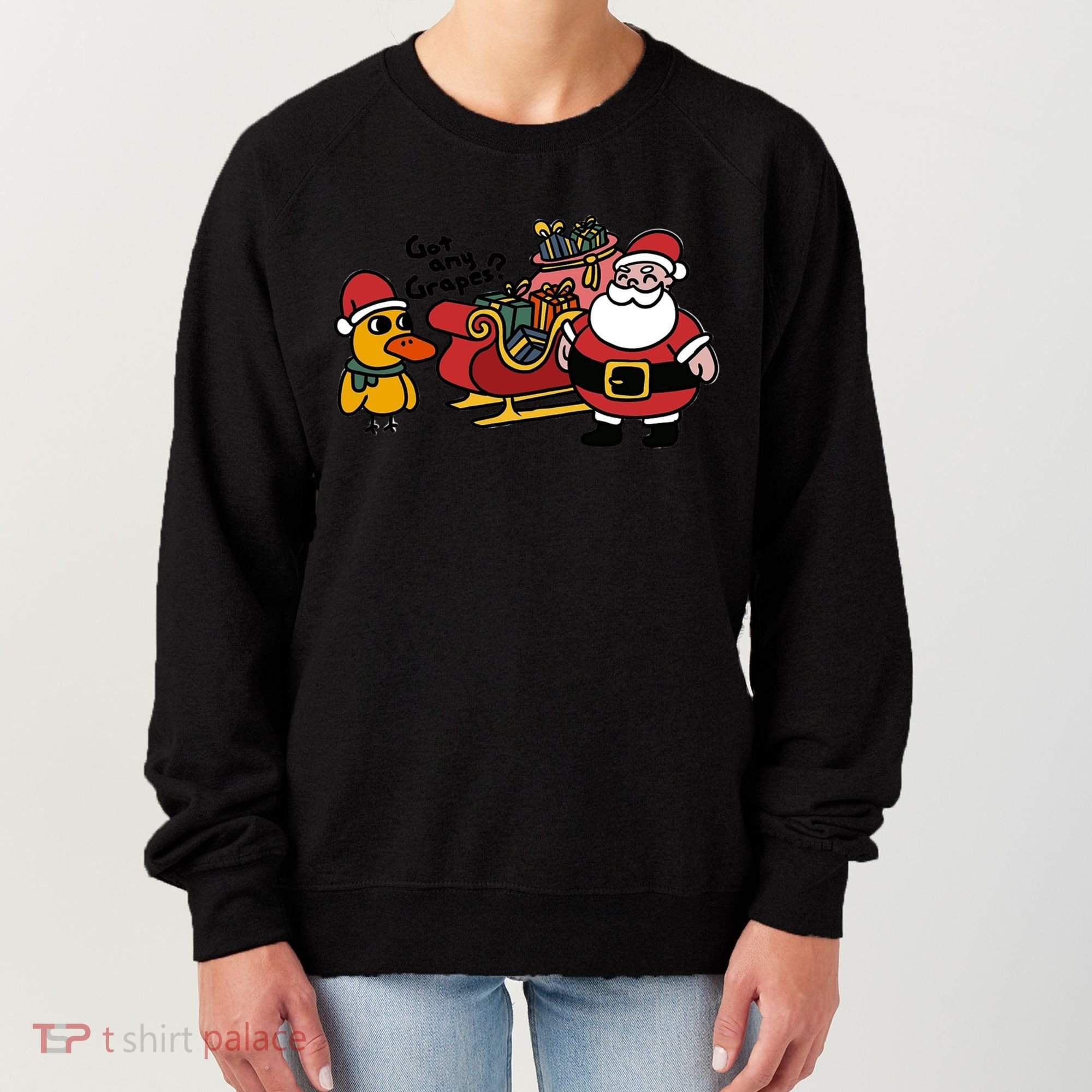 Ice Fresh Lemonade Got Any Grapes Duck Funny Christmas Funny Gift Women's Sweatshirt