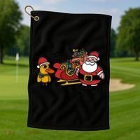 Ice Fresh Lemonade Got Any Grapes Duck Funny Christmas Funny Gift Golf Towel thumb 1