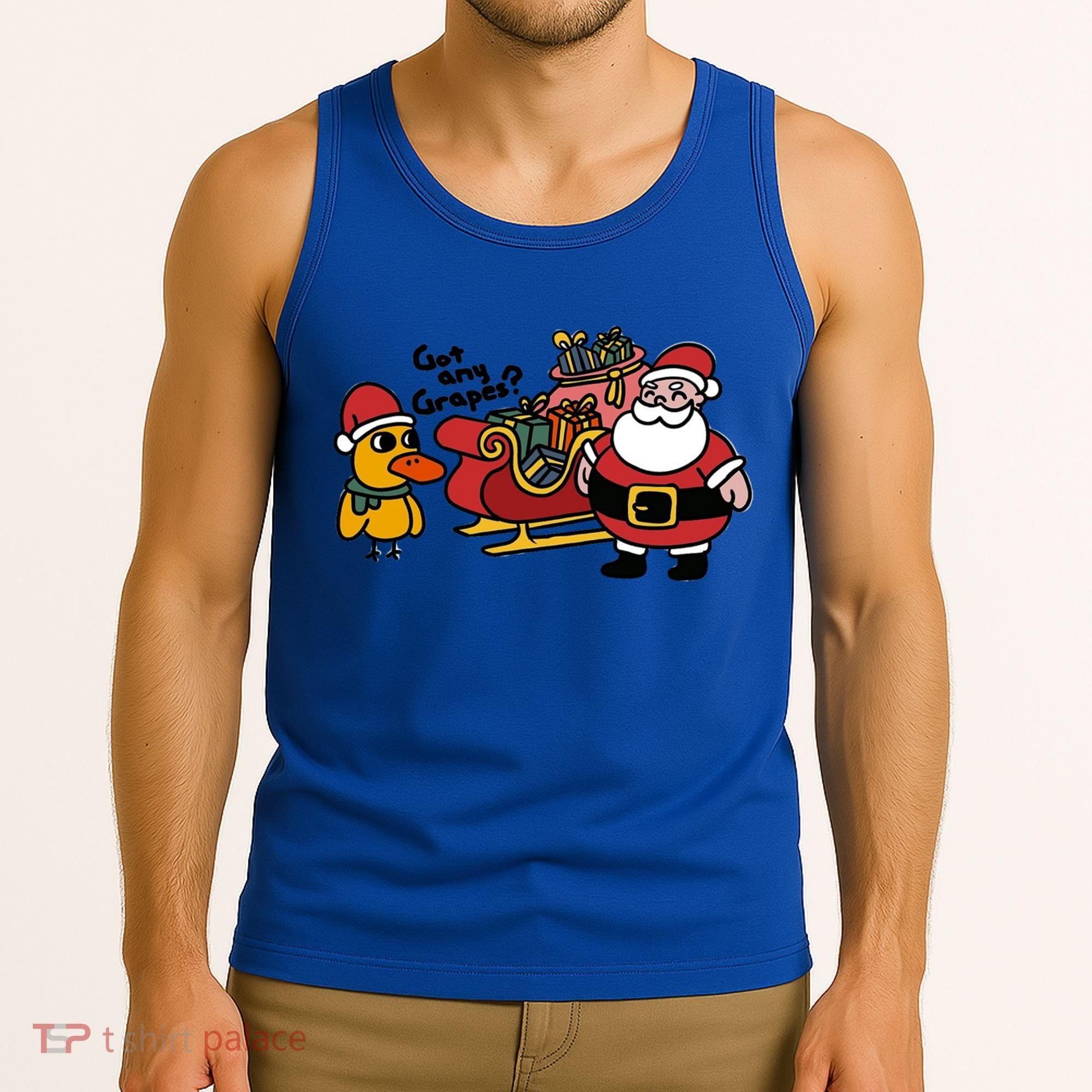 Ice Fresh Lemonade Got Any Grapes Duck Funny Christmas Funny Gift Tank Top
