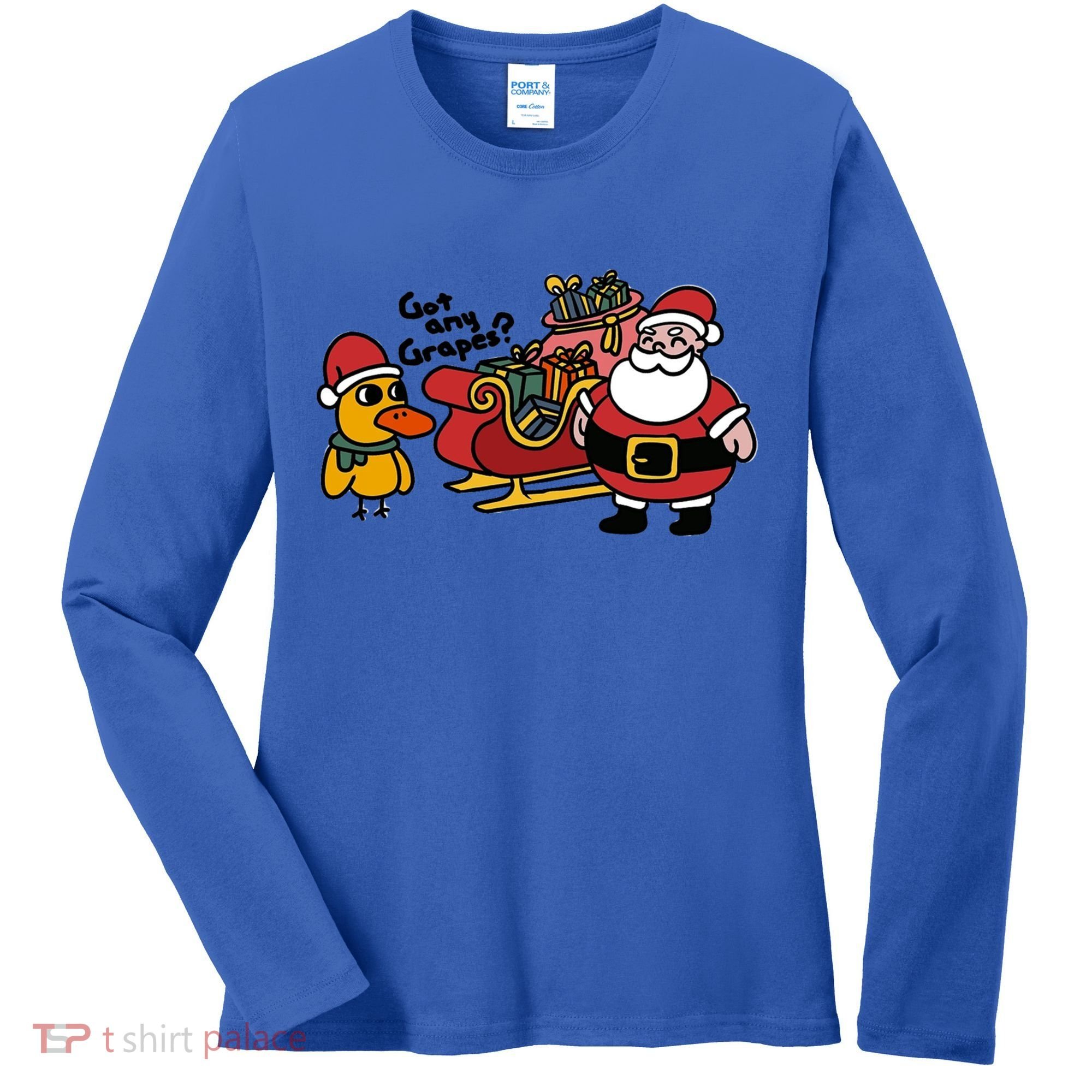 Ice Fresh Lemonade Got Any Grapes Duck Funny Christmas Funny Gift Women's Long Sleeve Shirt