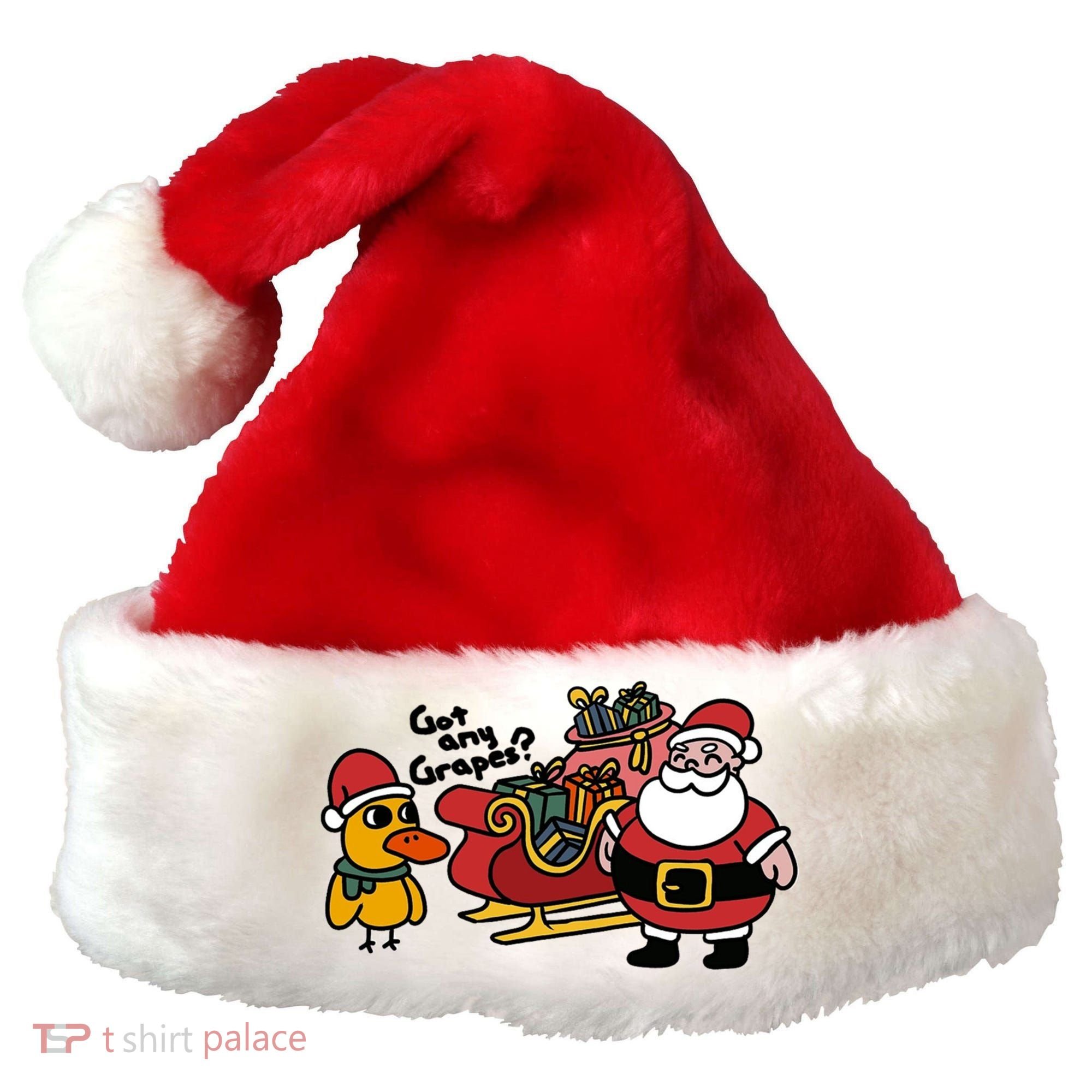 Ice Fresh Lemonade Got Any Grapes Duck Funny Christmas Funny Gift Santa Hat