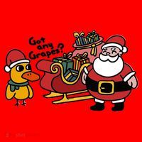 Ice Fresh Lemonade Got Any Grapes Duck Funny Christmas Funny Gift Santa Hat thumb 1