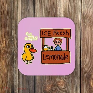 Ice Fresh Lemonade Duck Funny Got Any Grapes Love Gift Coaster