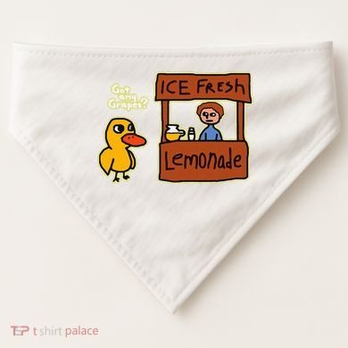 Ice Fresh Lemonade Duck Funny Got Any Grapes Love Gift USA-Made Doggie Bandana