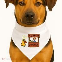 Ice Fresh Lemonade Duck Funny Got Any Grapes Love Gift USA-Made Doggie Bandana thumb 1
