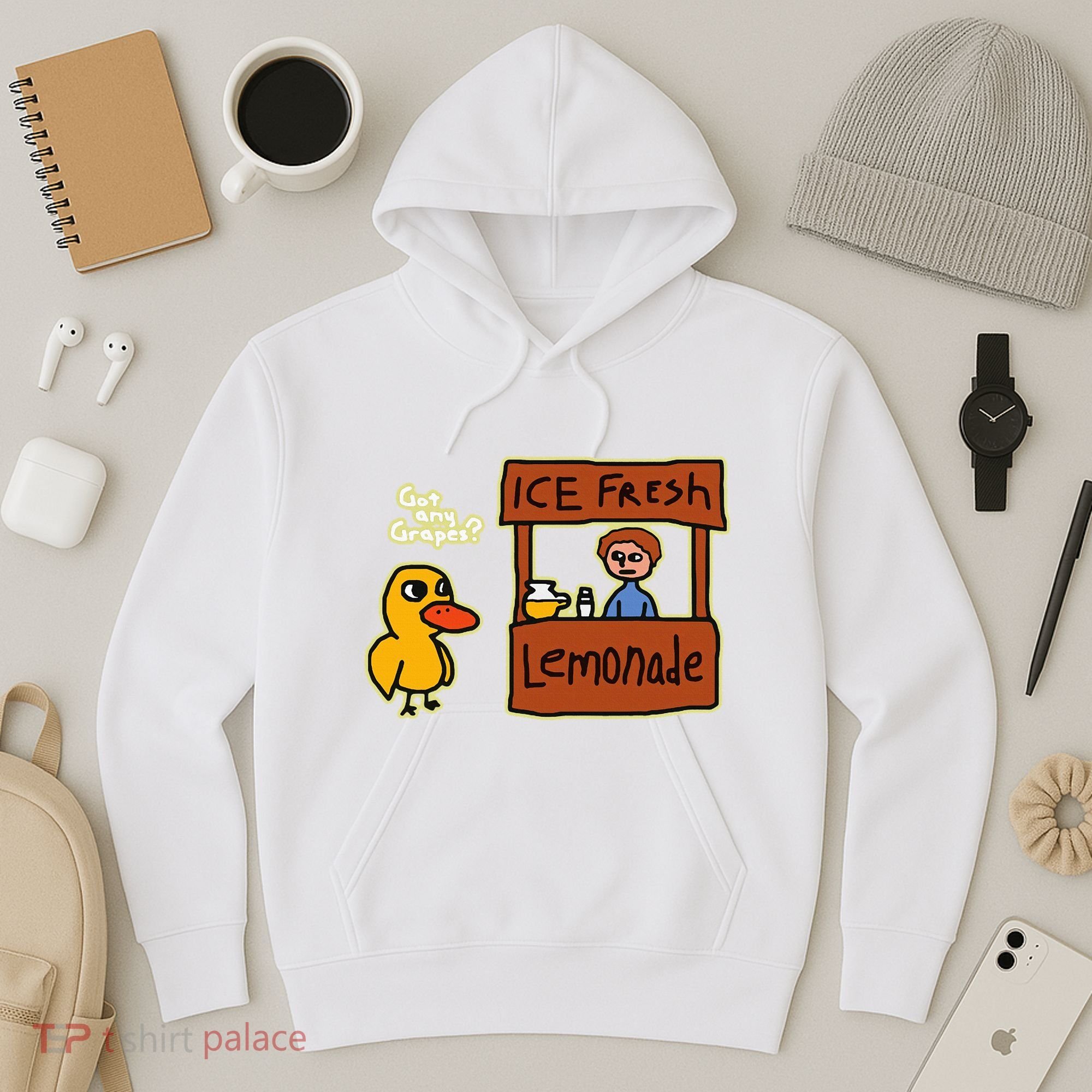 Ice Fresh Lemonade Duck Funny Got Any Grapes Love Gift Hoodie