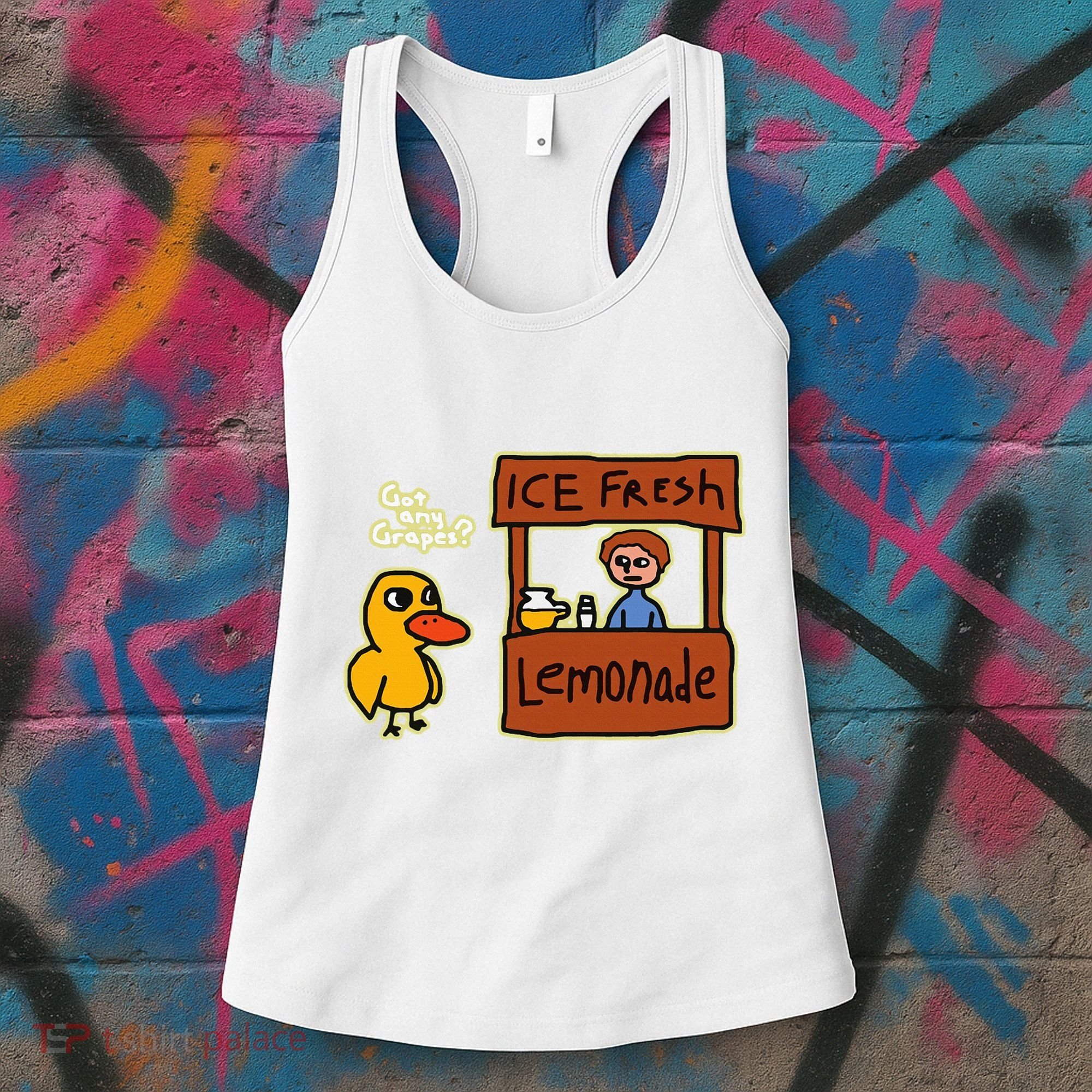 Ice Fresh Lemonade Duck Funny Got Any Grapes Love Gift Women's Tank Top