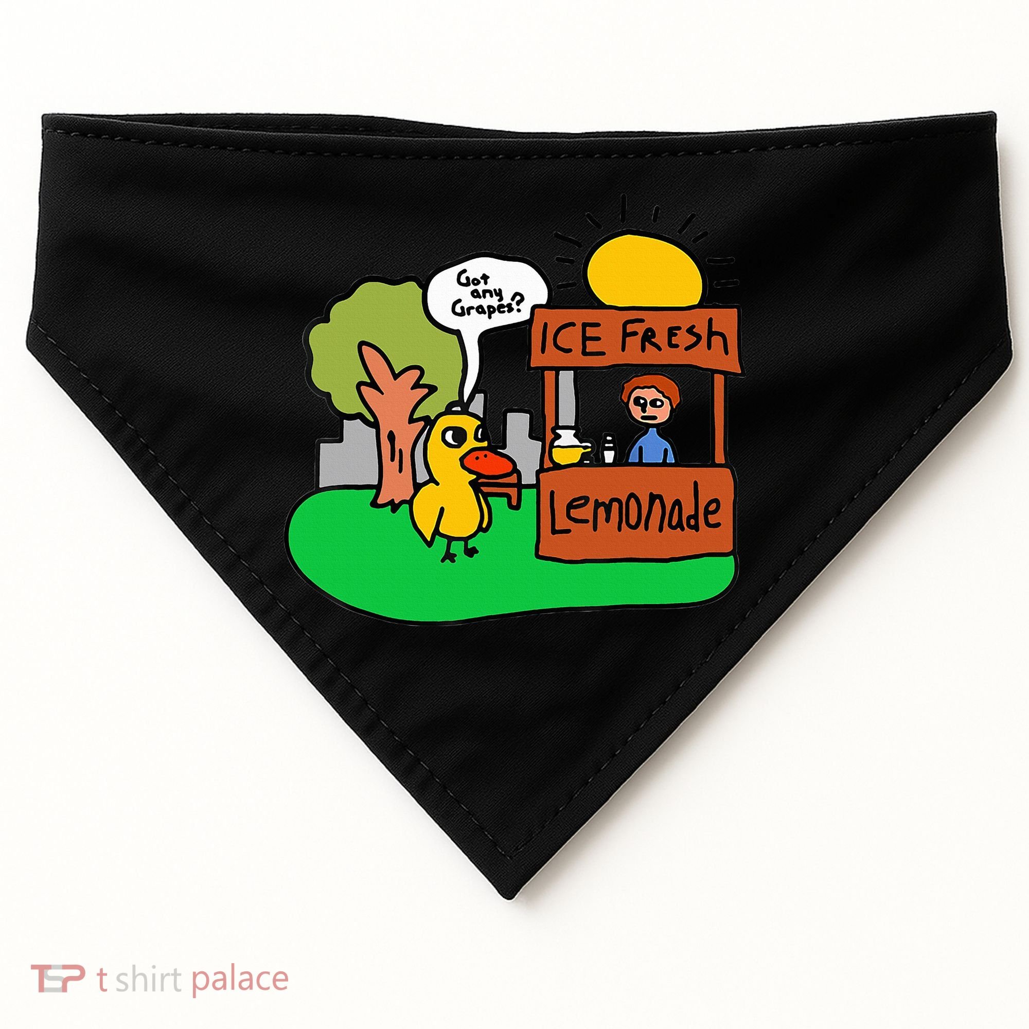 Ice Fresh Lemonade Got Any Grapes Duck Funny Gift  USA-Made Doggie Bandana