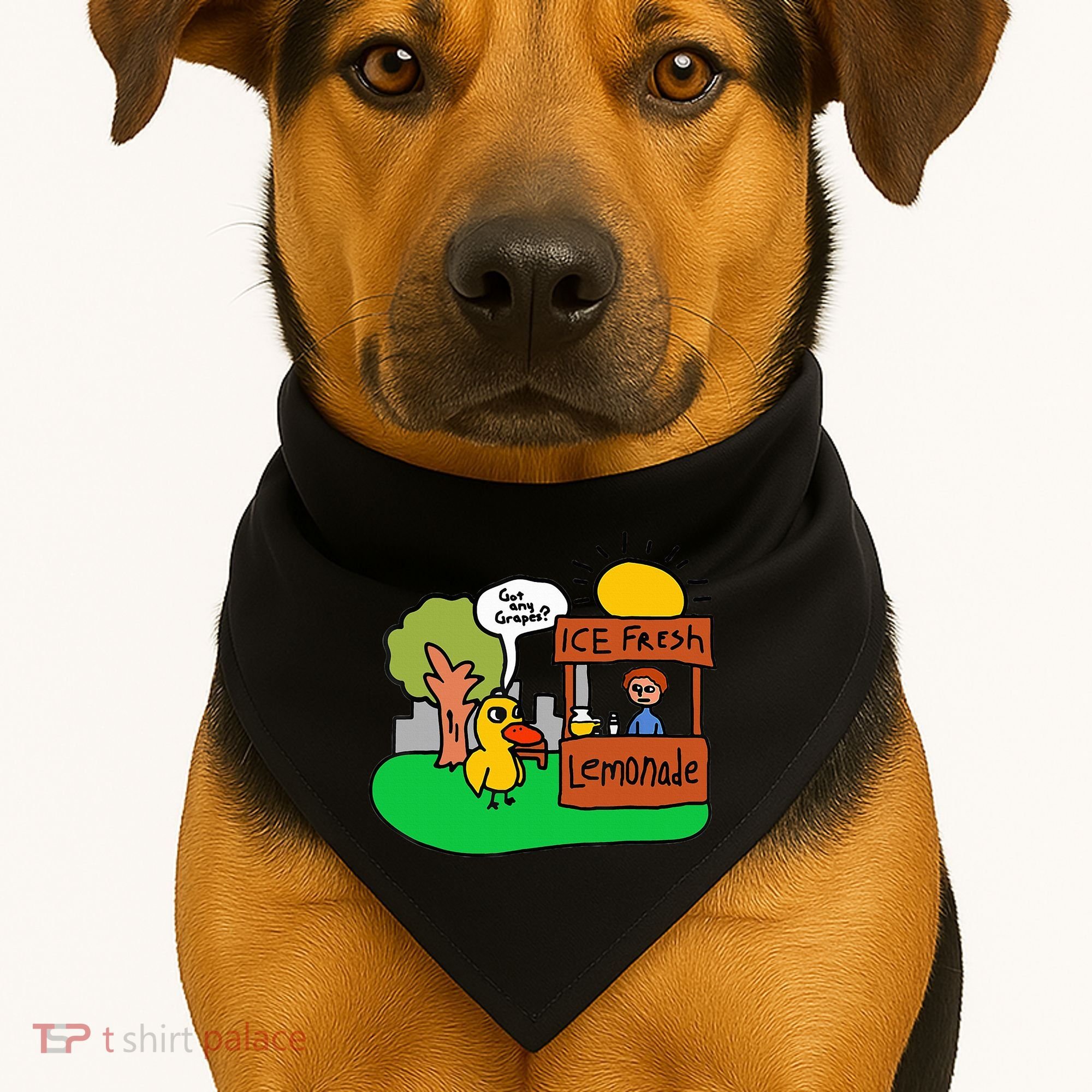 Ice Fresh Lemonade Got Any Grapes Duck Funny Gift  USA-Made Doggie Bandana