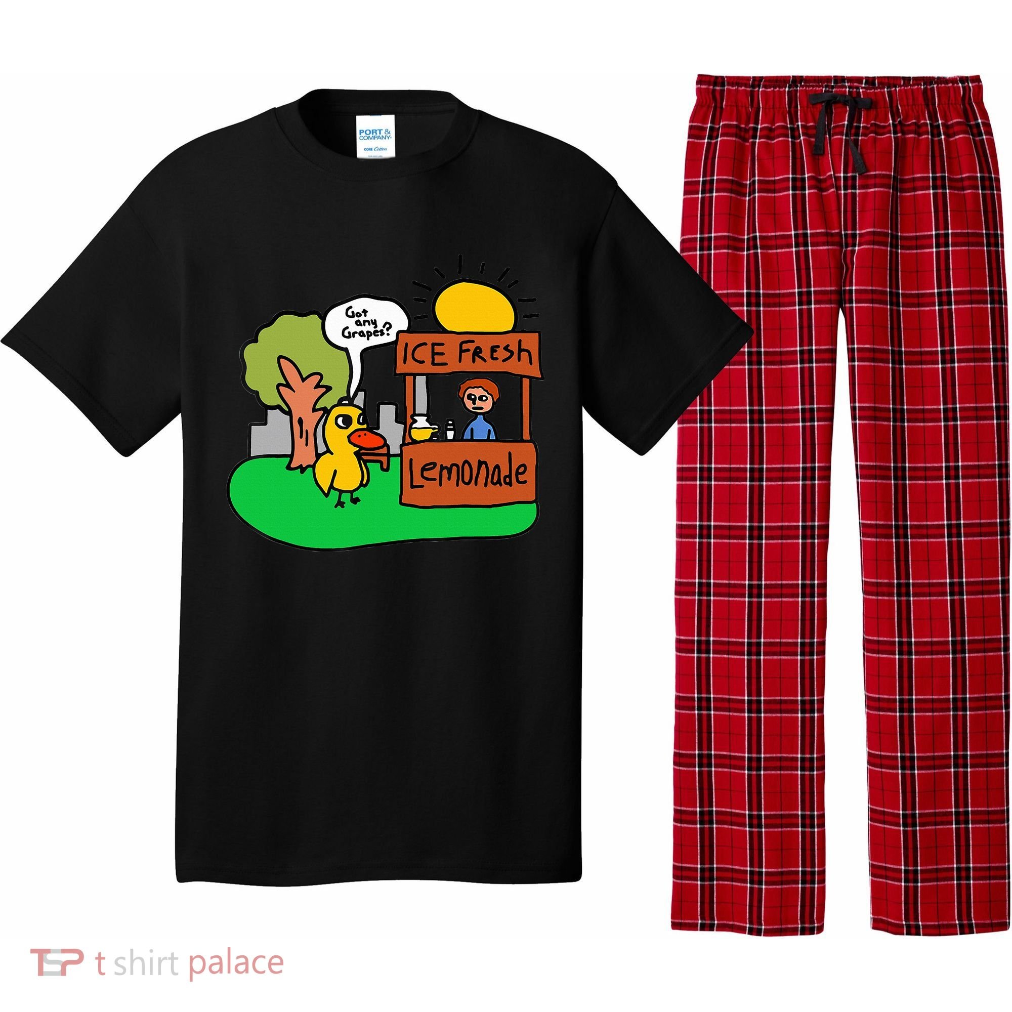 Ice Fresh Lemonade Got Any Grapes Duck Funny Gift  Pajama Set